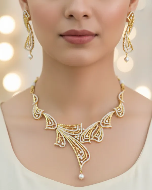 Diamond_Brass_Necklace_Set_For_Women